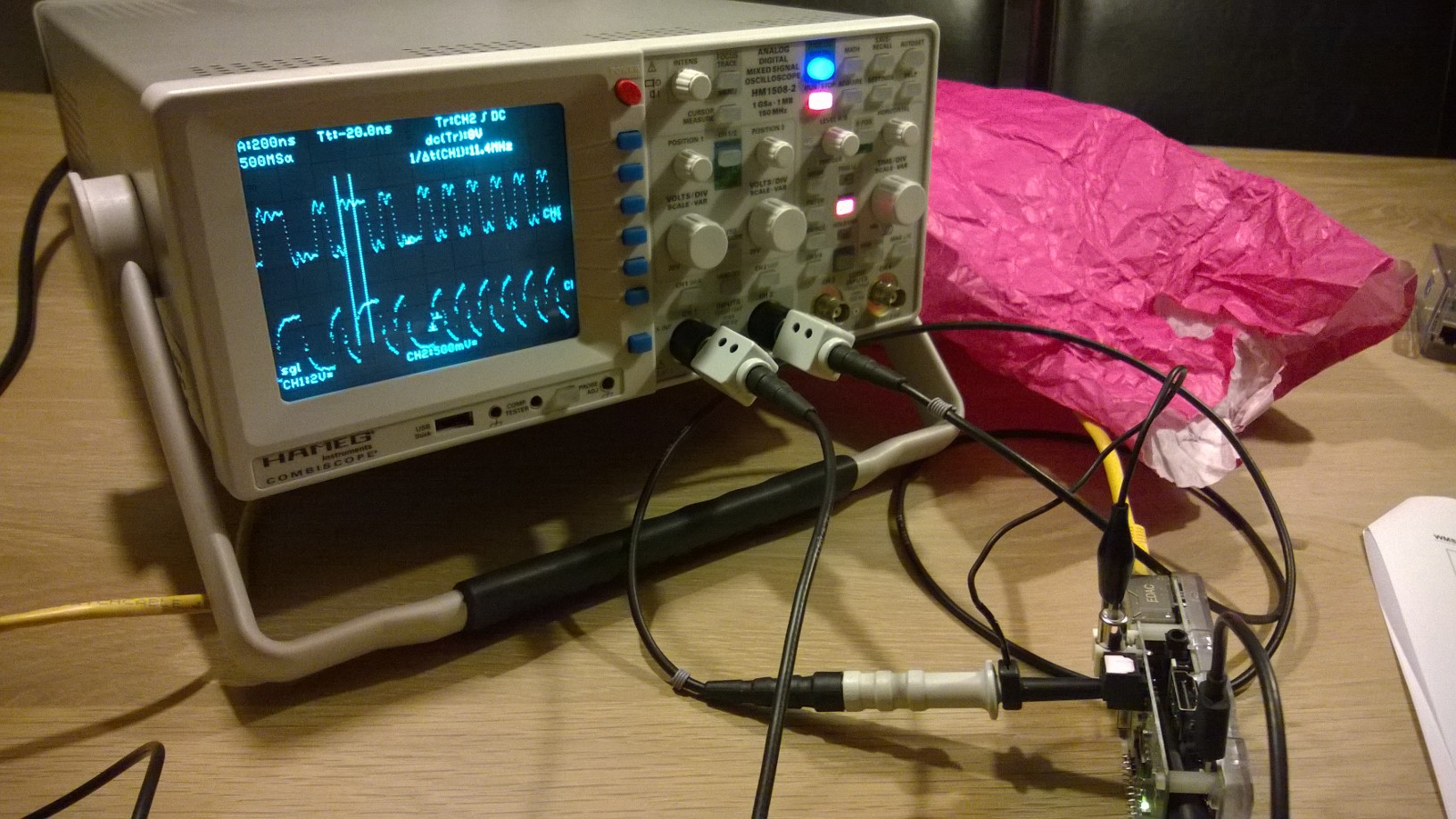 Testsetup Hifiberrydigi+ in combination with RPI+